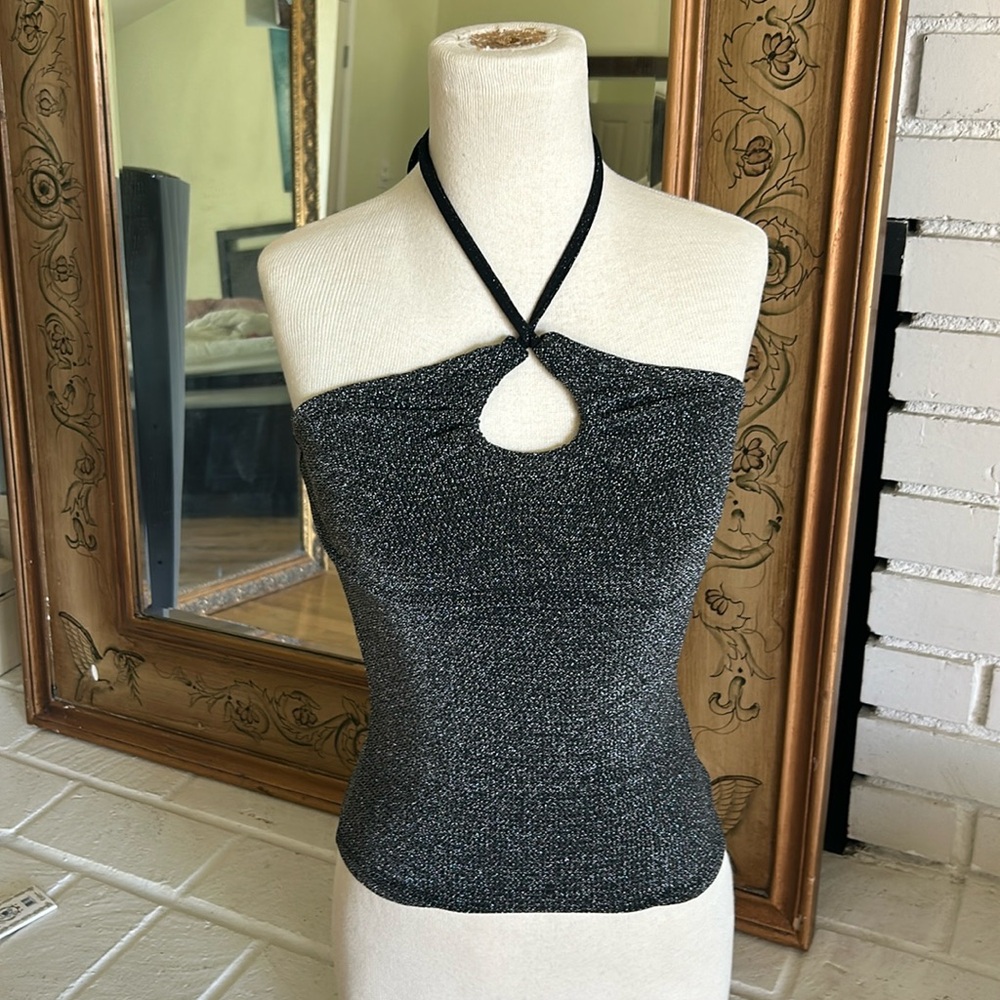 Oak + Fort Shimmer Halter Top